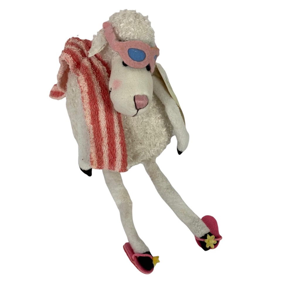 Hallmark Dayspring SMALL SUMMER SHEEP SUNGLASSES, STRIPE TOWEL, SANDALS NWT